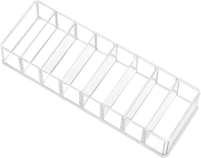 HBlife 2 Pack Clear Acrylic Makeup Compact Organizer, 8 Spaces Vanity Organizer - Image 2