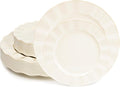 60 Pcs Ivory Plates, Wave Edge Design Disposable Plastic Plates | Disposable by NZVCNTableware