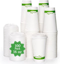 ECOLipak 100 Count 16 oz Compostable Paper Coffee Cups by ECOLipak