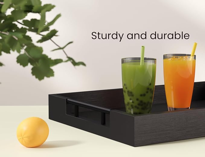 Fibogollo Set of 2 Bamboo Serving Trays - Image 3