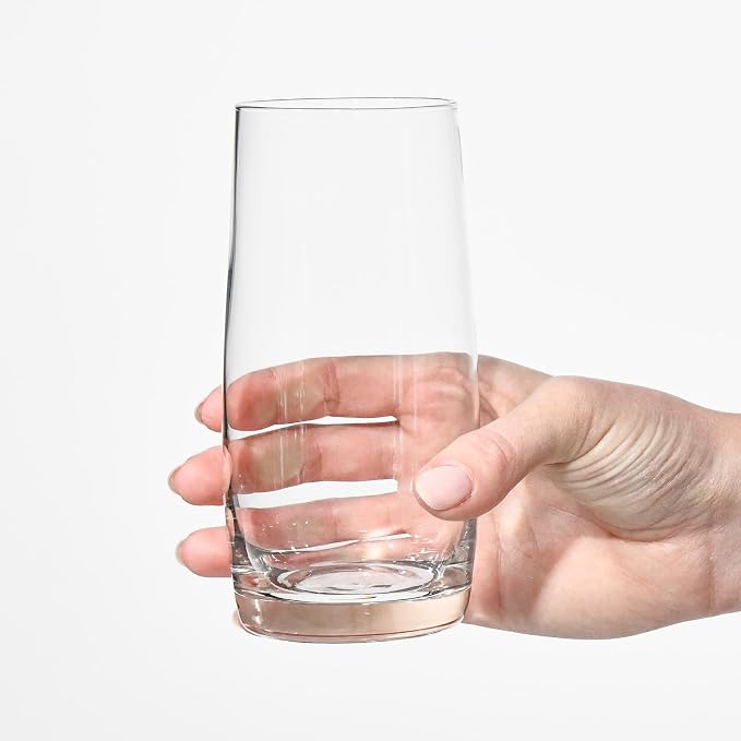Krosno Blended Long Drink Glasses | Set of 6 | 13.9 oz | Tall Drinking Glasses - Image 3