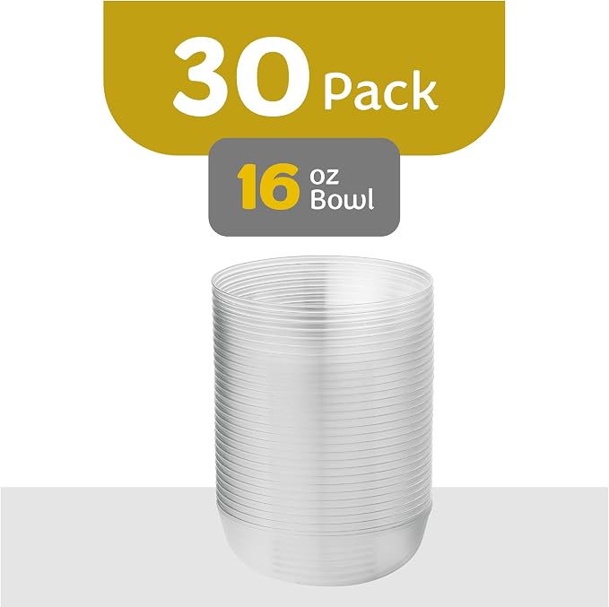 Edge Collection Clear Plastic Party Bowls Premium heavyweight Elegant - Image 5