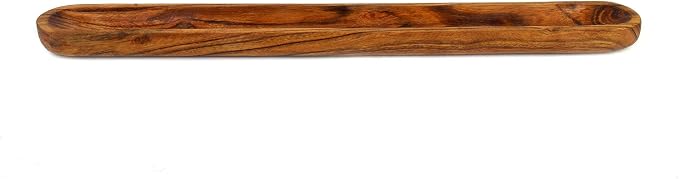 Hand-Carved Acacia Wood Long Olive Tray Canoe Style Perfect - Image 2