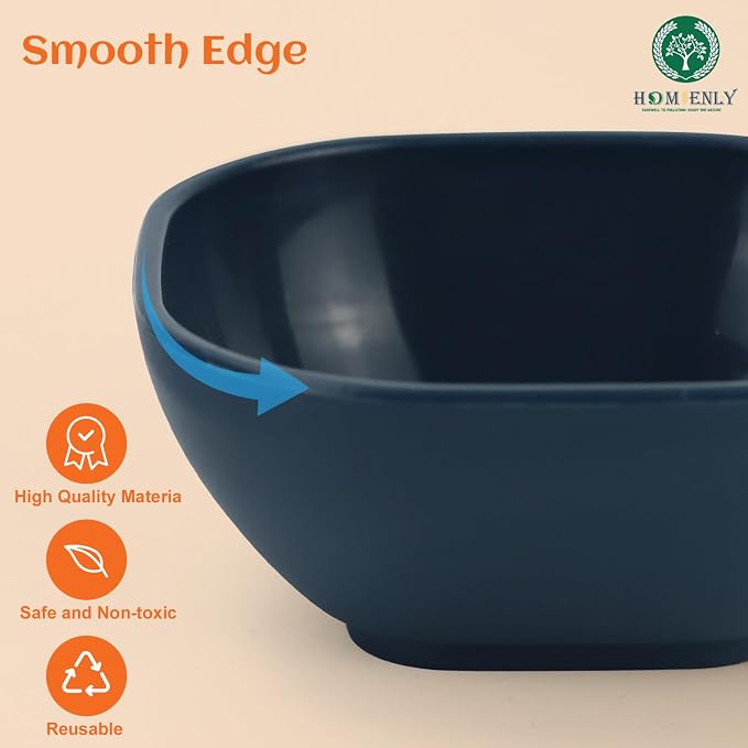 Wheat Straw Dipping Bowls Set of 6, 4.5oz Small Dessert Bowls, Unbreakable Dip - Image 4
