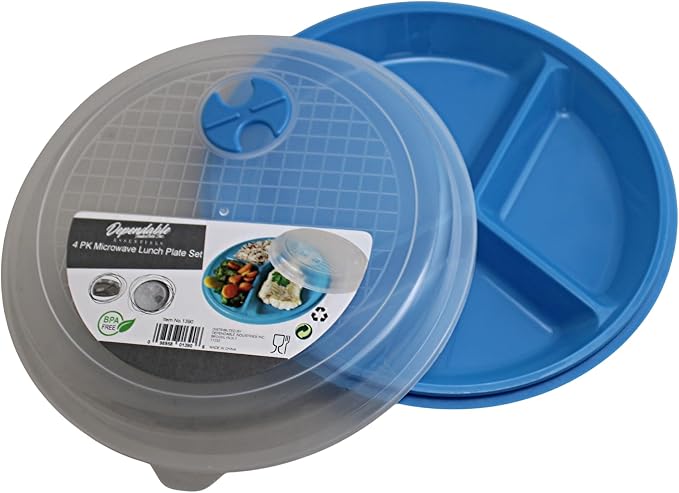 4-Pack Divided Microwave Plates - Image 9