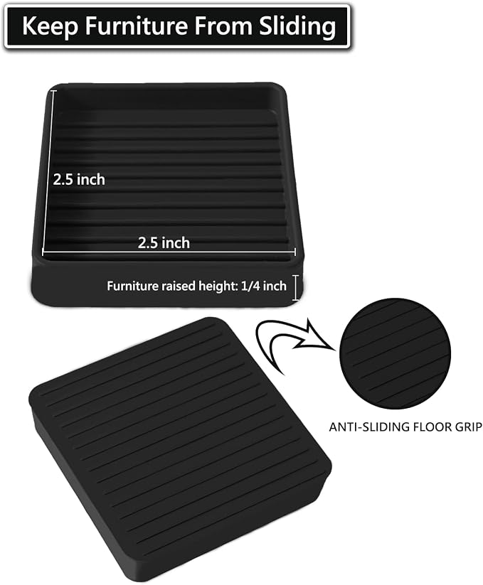 Jayen Non Slip Furniture Caster Cups Coasters Pads - Image 6