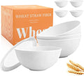 Wheat Straw Bowls Set 40 OZ, Unbreakable Bowls by Perlapoc