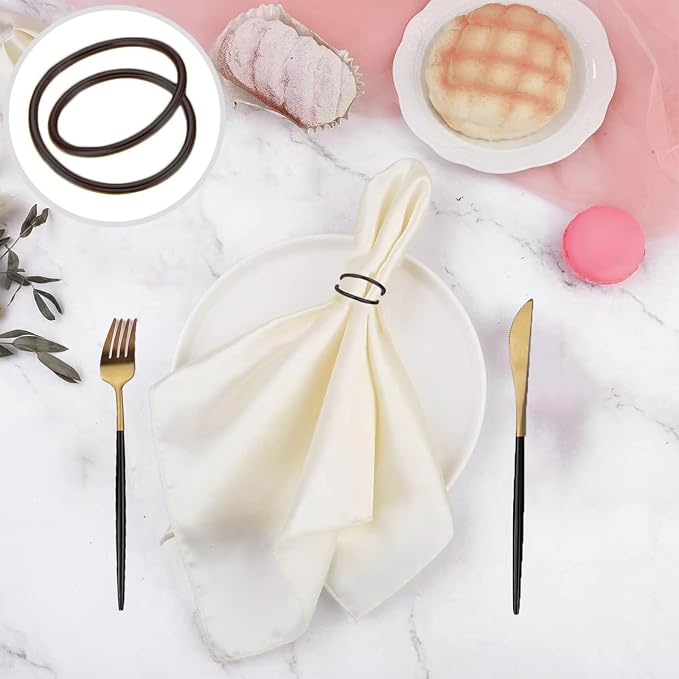 Black Napkin Rings - Image 3