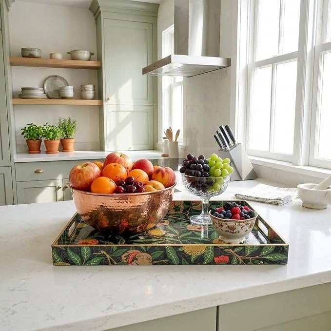 15.8" x 11.8" Black Plastic Serving Tray - Image 6