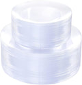 PULOTE 100Pieces Clear Plastic Plates by PULOTEpartywareWesupplyproductsandyouenjoylife