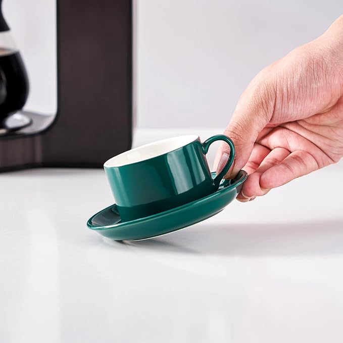 Espresso Cups Set of 4, 4oz Stackable Coffee Cups - Image 3