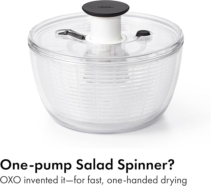 OXO Good Grips Small Salad & Herb Spinner, Vegetable Washer - Image 2