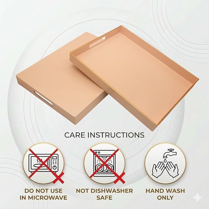 15.8" x 11.8" Blush Pink Plastic Serving Tray - Image 9
