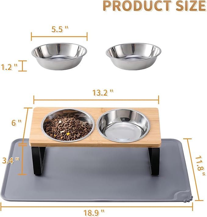 Summark 2 Pack Elevated Cat Bowls - Image 5