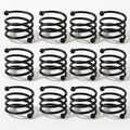 ALPHA Living HOME Metal Spiral Napkin Rings Set of 12 by ALPHALivingHOME
