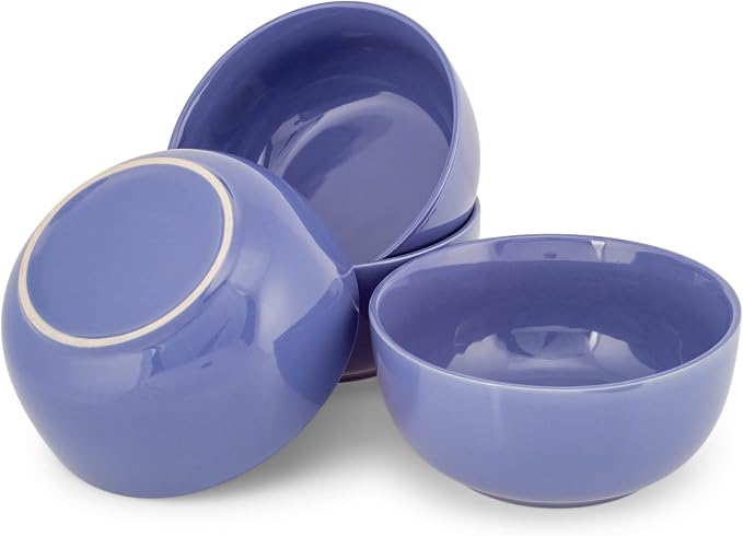 Elanze Designs Bistro Glossy Ceramic 6.5 inch Dinnerware Bowls Set of 4 - Image 5