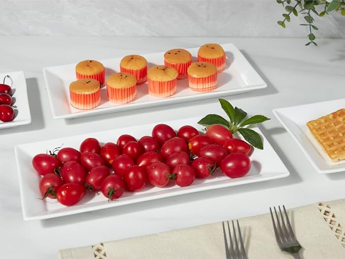 ONEMORE 12 Inch Ceramic Serving Platters, Stackable Plates - Image 4