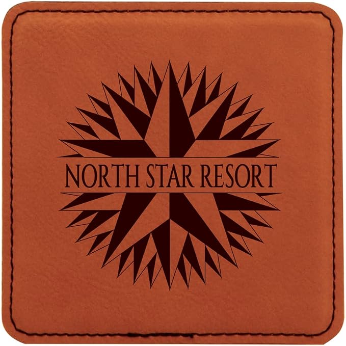 Custom Engraved Coasters | Personalized Leather Coaster | Set of 6 | Drink - Image 2