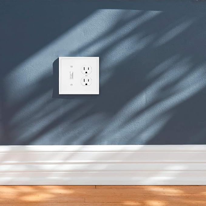 Modern Edge Decorative Wall Plate Switch Plate Outlet Cover, Durable Solid Zinc - Image 3