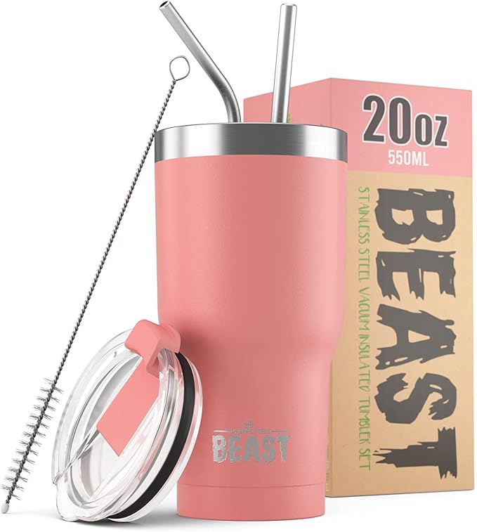 Beast 20 oz Tumbler Stainless Steel Vacuum Insulated Coffee Ice Cup Double Wall by GreensSteel