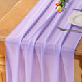 Lilac Chiffon Table Runner Summer Boho Wedding Birthday Party Decor | 14ft by Socomi