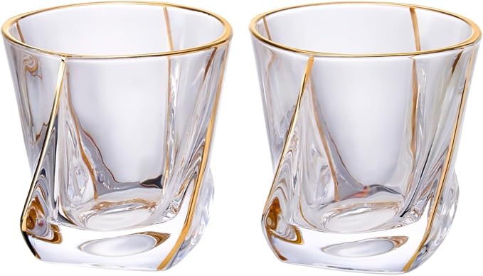 GLASKEY Crystal Whiskey Glasses Set of 2 - Image 8