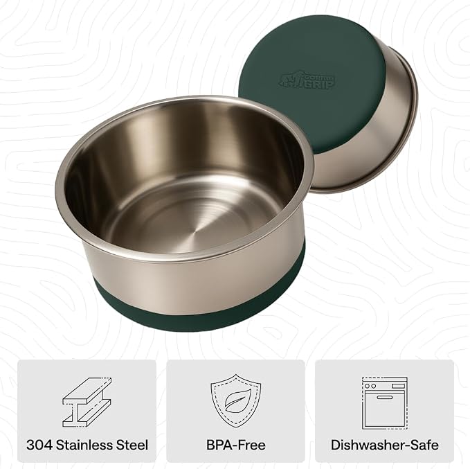GORILLA GRIP Dog Bowls, Food Grade 304 Stainless Steel, Holds 8 Cups Each Food - Image 6