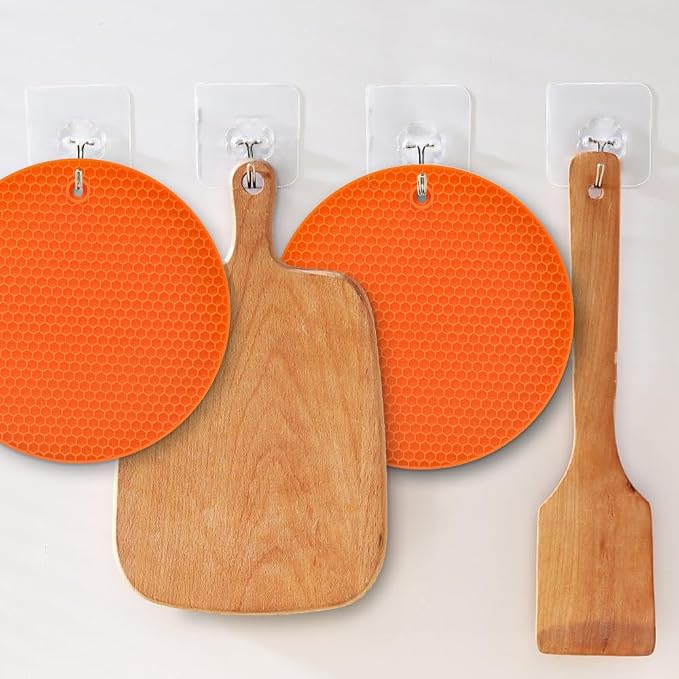 homEdge Silicone Trivets Mat, 6 Packs Multipurpose Non Slip Heat Resistant Pot - Image 3