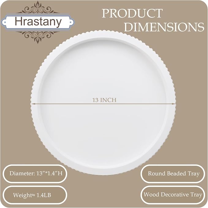 Hrastany Round Wood Serving Tray - Image 3