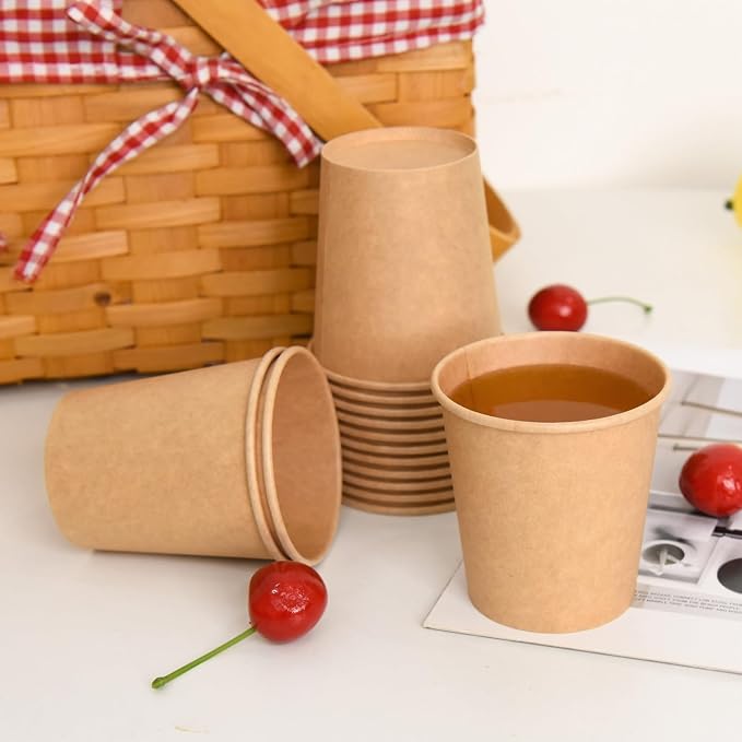 Vumdua 800 Pcs 6 oz Kraft Paper Cups - Image 2