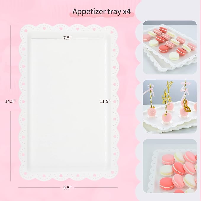 Pack of 11 NWK Cake Stand Set of Cupcake Stand, Tray & Table Cloth | Includes 3 - Image 4