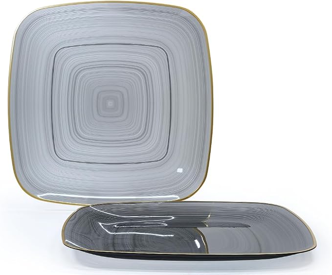 " OCCASIONS " 640pcs set-Wedding Party Disposable Plastic Plate Set -80 x 10'' - Image 2