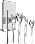40 Piece Silverware Set for 8, Stainless Steel Flatware Set, Cutlery Sets by EIUBUIE