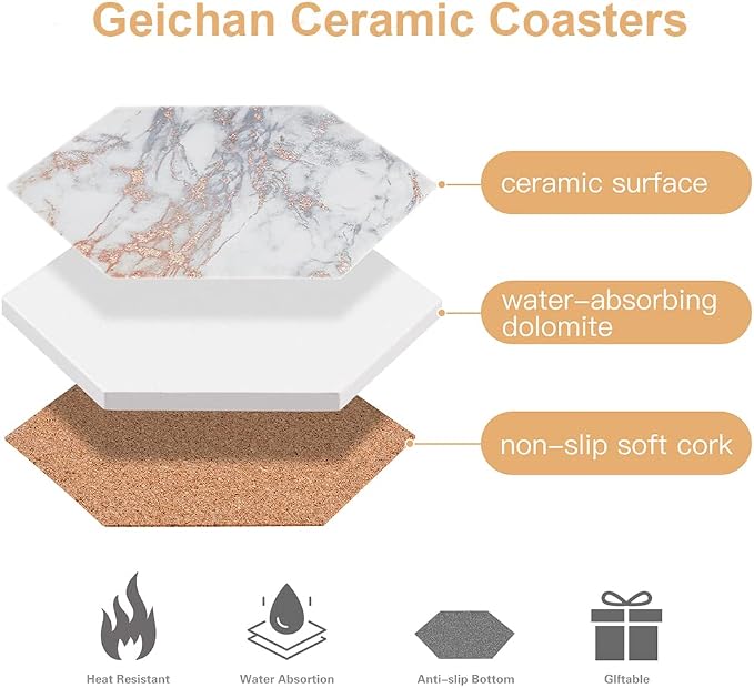 Marble Coasters, Coffee Bar Decor - Image 3