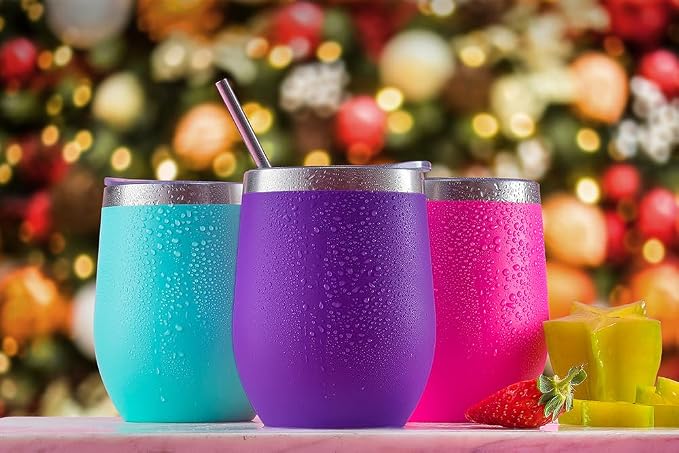 CHILLOUT LIFE 12 oz Stainless Steel Wine Tumbler - Image 6