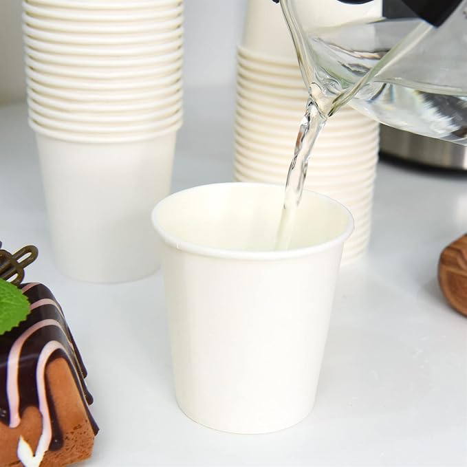 Vumdua 500 Pcs 6 oz Disposable Paper Coffee Cups, Hot/Cold Beverage Drinking Cup - Image 7