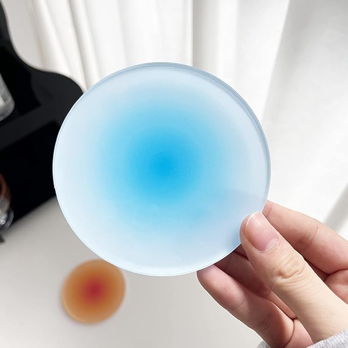 4 Pack Colorful Acrylic Round Coasters, 3.8 Inch | Waterproof & Heat Resistant - Image 4