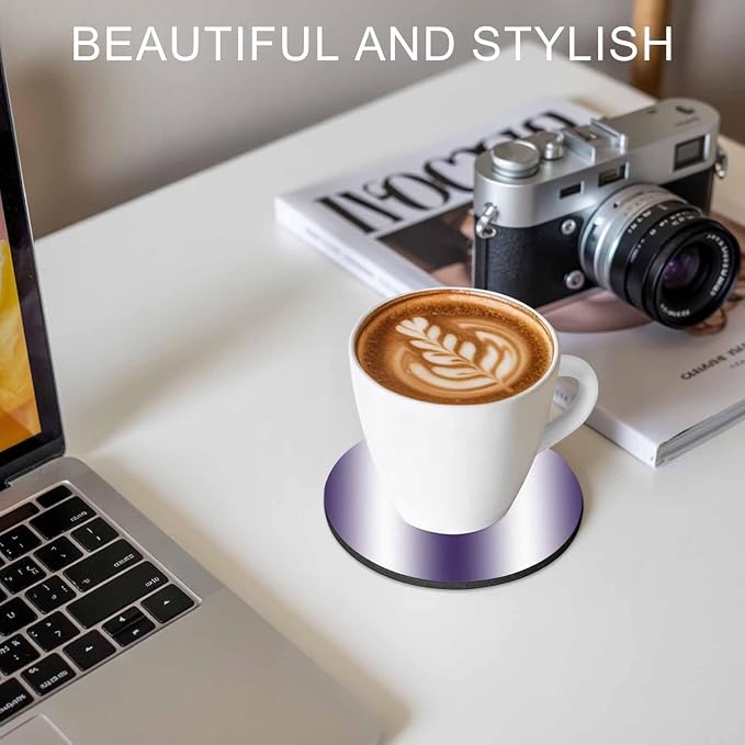 Ombre Purple Coasters Set of 2, Modern Minimalist Geometric Gradient Color - Image 7