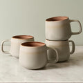 Ava Nord Large Stoneware Ceramic Coffee Mugs Set of 4 | 16 oz | Sage Ash | by AvaNord