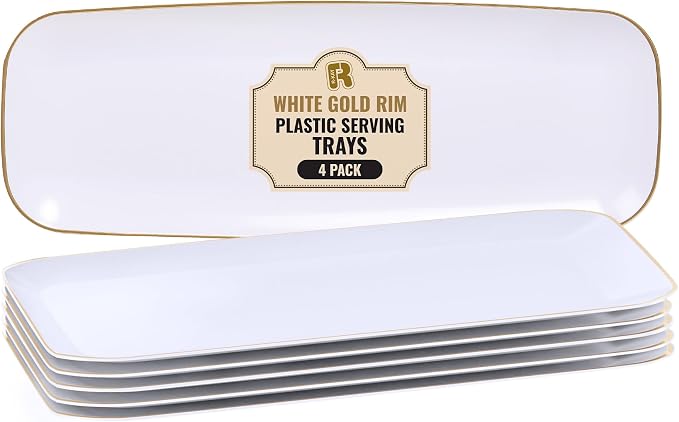 R-kay 4 Pack Plastic Serving Trays by R-KAY