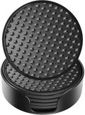 Silicone Coasters 6 Pack with Holder, Drink Coasters Set by Brillirare