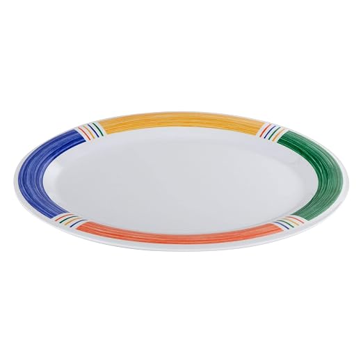 G.E.T. OP-120-AV Melamine Oval Serving Platter / Dinner Plate, Diamond by Unknown