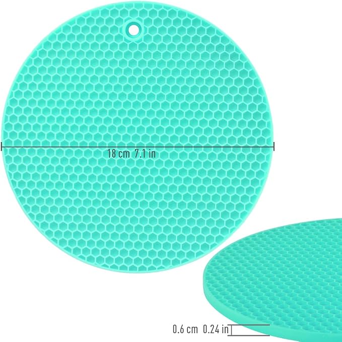 homEdge Silicone Trivets Mat, 6 Packs Multipurpose Non Slip Heat Resistant Pot - Image 2