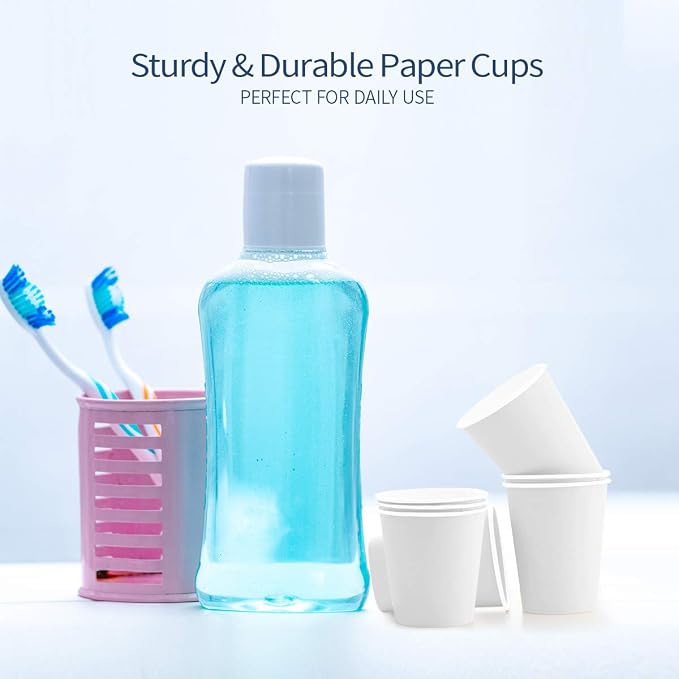 Turbo Bee 4 oz Paper Cups 300 Pack, Disposable Espresso Shot Cups, Small Coffee - Image 3