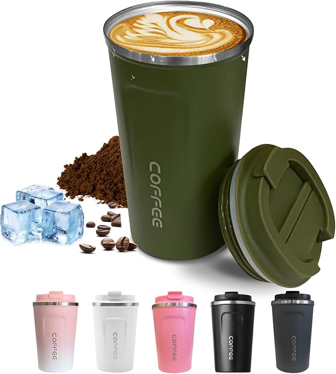 SPLMIFA Travel Coffee Mugs Leak-Proof, Reusable Coffee Cups by SPLMIFA