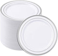 BESTSTAR 100PCS White Disposable Plastic Plates white plastic plates | by BESTSTAR