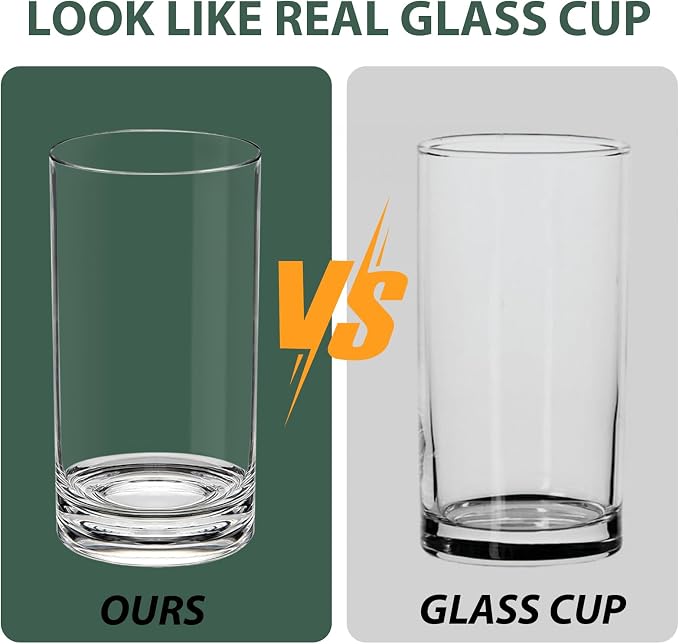 RLWY 17 Oz Acrylic Plastic Tumblers Set of 12, Shatterproof, Dishwasher-Safe - Image 4