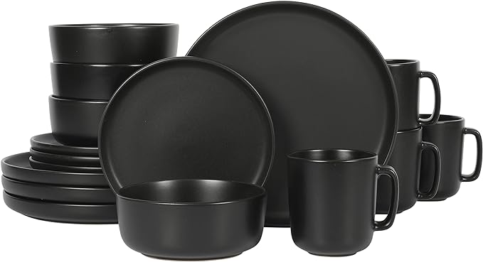 Gibson Home Zuma Stoneware Plates, & Mugs Dinnerware Set by GibsonHomewares