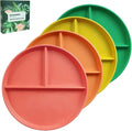 9 Inch 4PCS Unbreakable Portion Control Plates, Divided Plates by greenandlife