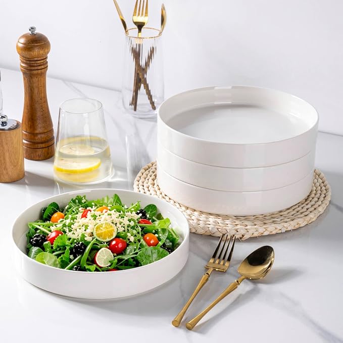 LERATIO Large Pasta Bowls, 38oz Ceramic Pasta Bowls, 9.25" Reactive Glaze Pasta - Image 3